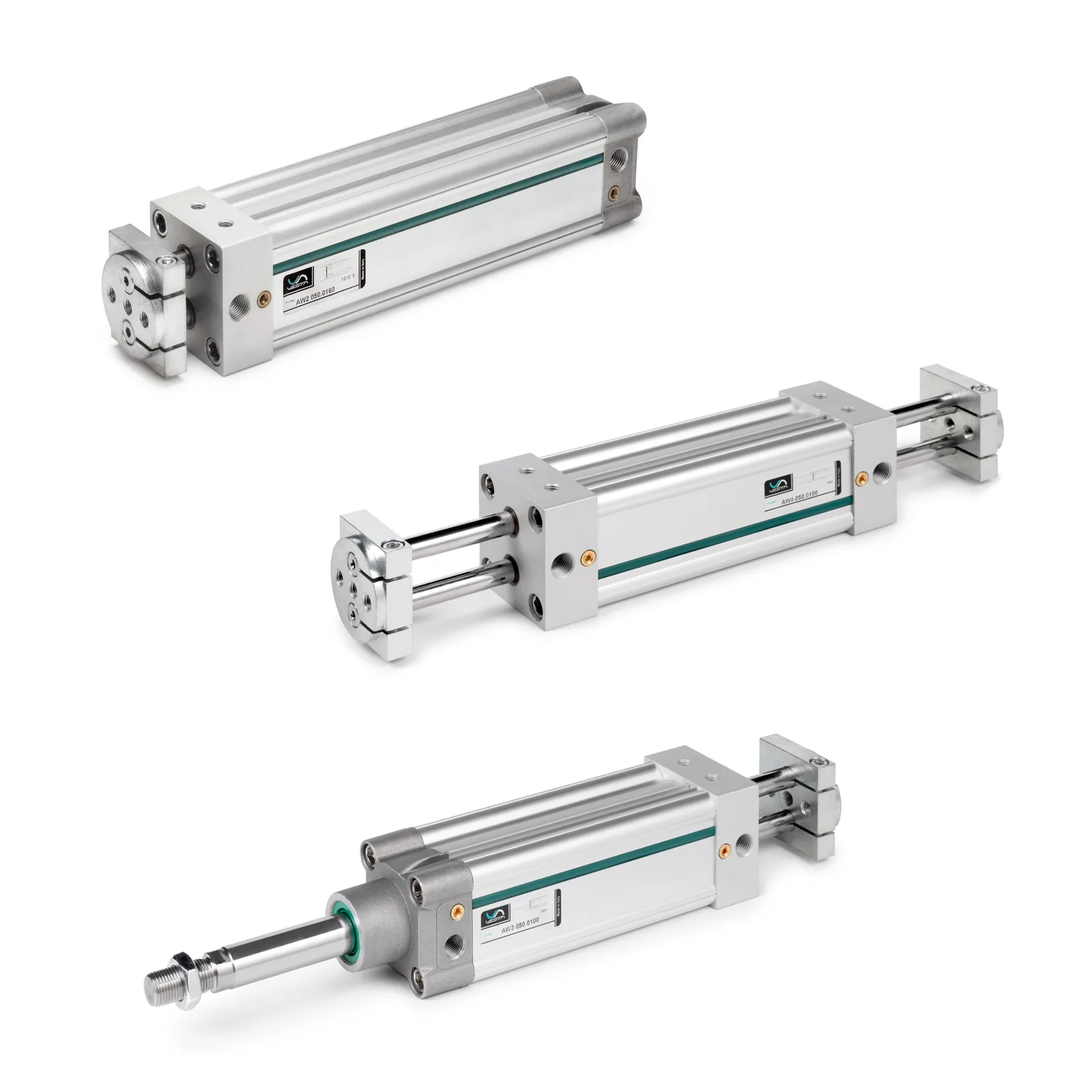 Cilindro antirrotación de vástagos gemelos Ø50 carrera 80 mm